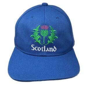 Elgate Baseball Cap Blue One Size Scotland Thistle Embroidered Strapback Hat
